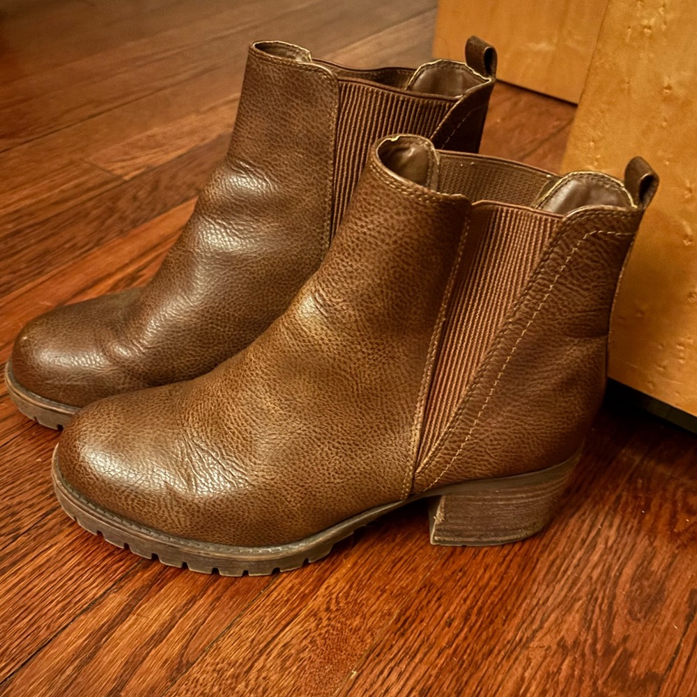 Brown Leather Ankle Boots